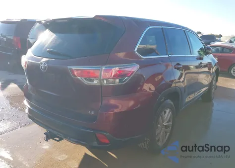 2015 Toyota Highlander Le V6 из США, поврежденный, VIN 5TDZKRFH8FS090314
